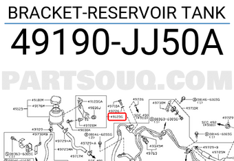 Nissan 49190JJ50A BRACKET-RESERVOIR TANK