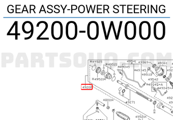 Nissan 492000W000 GEAR ASSY-POWER STEERING