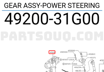 Nissan 4920031G00 GEAR ASSY-POWER STEERING