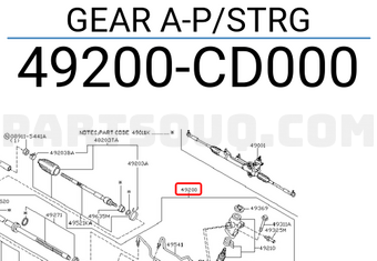 Nissan 49200CD000 GEAR A-P/STRG
