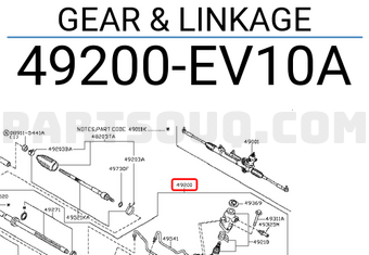 Nissan 49200EV10A GEAR & LINKAGE