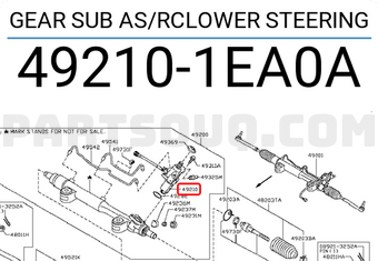 Nissan 492101EA0A GEAR SUB AS/RCLOWER STEERING