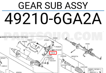 Nissan 492106GA2A GEAR SUB ASSY