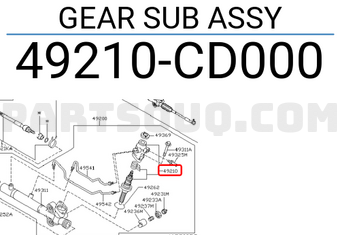 Nissan 49210CD000 GEAR SUB ASSY