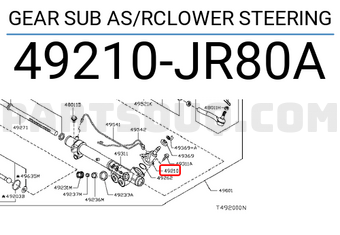 Nissan 49210JR80A GEAR SUB AS/RCLOWER STEERING