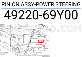 Nissan 4922069Y00 PINION ASSY-POWER STEERING