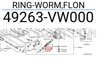 Nissan 49263VW000 RING-WORM,FLON
