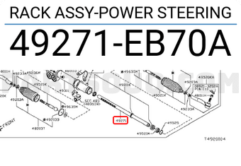Nissan 49271EB70A RACK ASSY-POWER STEERING