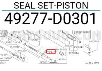 Nissan 49277D0301 SEAL SET-PISTON