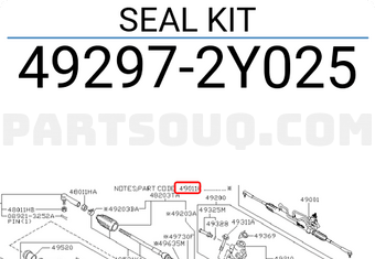 Nissan 492972Y025 SEAL KIT