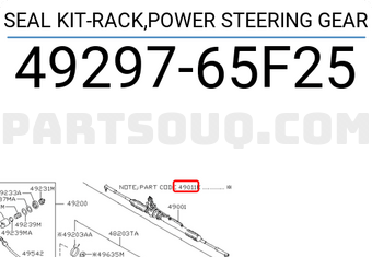 Nissan 4929765F25 SEAL KIT-RACK,POWER STEERING GEAR