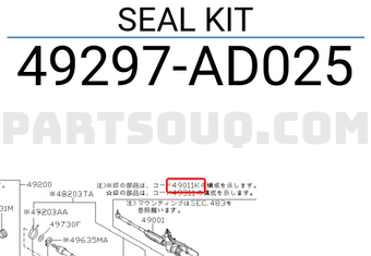 Nissan 49297AD025 SEAL KIT