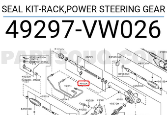 Nissan 49297VW026 SEAL KIT-RACK,POWER STEERING GEAR