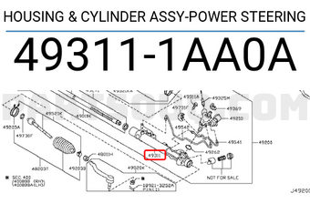 Nissan 493111AA0A HOUSING & CYLINDER ASSY-POWER STEERING
