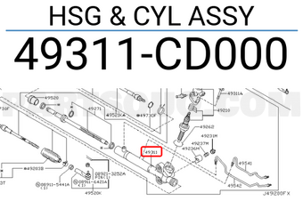 Nissan 49311CD000 HSG & CYL ASSY