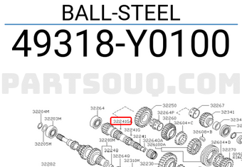 Nissan 49318Y0100 BALL-STEEL