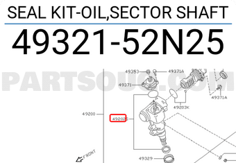Nissan 4932152N25 SEAL KIT-OIL,SECTOR SHAFT
