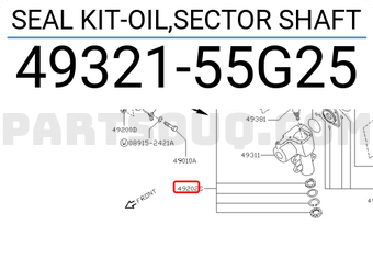 Nissan 4932155G25 SEAL KIT-OIL,SECTOR SHAFT