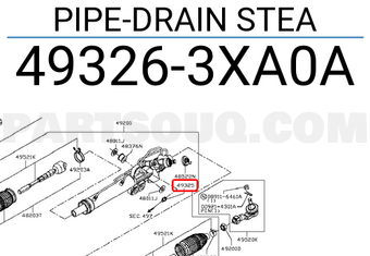 Nissan 493263XA0A PIPE-DRAIN STEA
