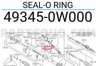 Nissan 493450W000 SEAL-O RING