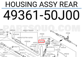 Nissan 4936150J00 HOUSING ASSY REAR