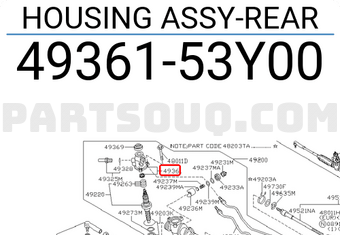Nissan 4936153Y00 HOUSING ASSY-REAR