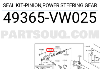Nissan 49365VW025 SEAL KIT-PINION,POWER STEERING GEAR