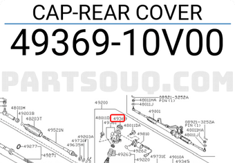 Nissan 4936910V00 CAP-REAR COVER