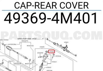 Nissan 493694M401 CAP-REAR COVER