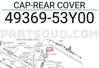 Nissan 4936953Y00 CAP-REAR COVER