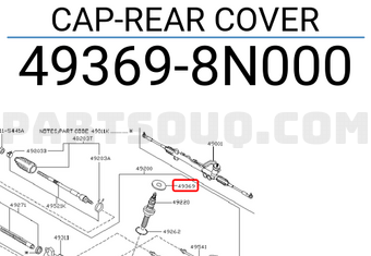 Nissan 493698N000 CAP-REAR COVER