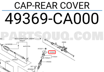 Nissan 49369CA000 CAP-REAR COVER