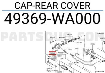 Nissan 49369WA000 CAP-REAR COVER