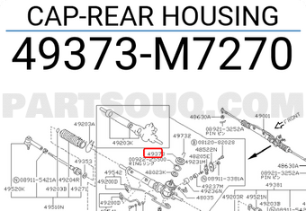 Nissan 49373M7270 CAP-REAR HOUSING