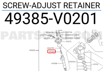 Nissan 49385V0201 SCREW-ADJUST RETAINER