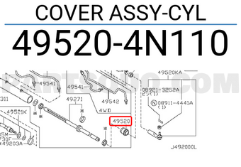 Nissan 495204N110 COVER ASSY-CYL
