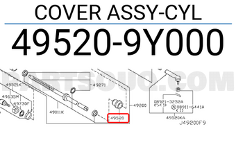 Nissan 495209Y000 COVER ASSY-CYL