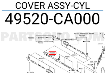 Nissan 49520CA000 COVER ASSY-CYL