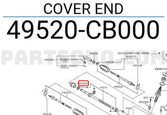 Nissan 49520CB000 COVER END