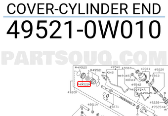 Nissan 495210W010 COVER-CYLINDER END