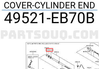 Nissan 49521EB70B COVER-CYLINDER END