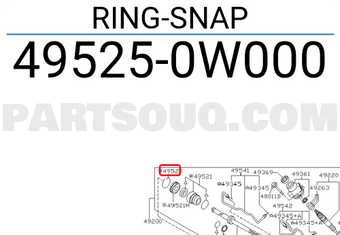 Nissan 495250W000 RING-SNAP