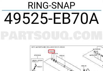 Nissan 49525EB70A RING-SNAP