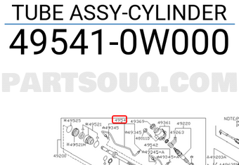 Nissan 495410W000 TUBE ASSY-CYLINDER