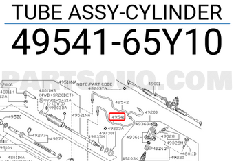 Nissan 4954165Y10 TUBE ASSY-CYLINDER