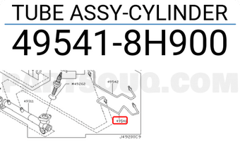 Nissan 495418H900 TUBE ASSY-CYLINDER