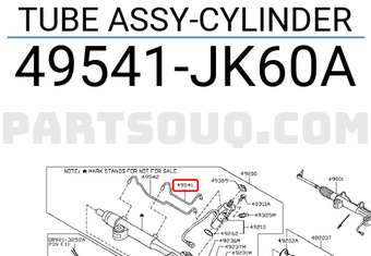 Nissan 49541JK60A TUBE ASSY-CYLINDER