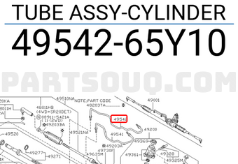Nissan 4954265Y10 TUBE ASSY-CYLINDER