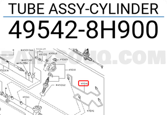 Nissan 495428H900 TUBE ASSY-CYLINDER