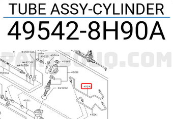 Nissan 495428H90A TUBE ASSY-CYLINDER